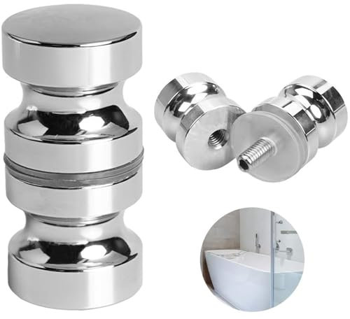 GisWell Tirador Mampara Ducha de Aluminio Macizo Redondo, Pomo para Puertas de Vidrio de Baño y Cocina