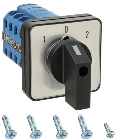 SIGANDG Interruttore Rotante Universale SZW26-20/D404.4 660V 20A, Rotary Cam Control LW 28-20/D404.4,3 Posizioni, 4 Fasi, 16 Terminali