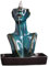 ZONSUSE Brûleur D'encens à Reflux Statue, Porte-encens à Reflux de Style Moderne, Brûleur d'encens Cascade en Forme de Dame,pour Aromathérapie Décoration Intérieure Méditation Cadeau (Beauté-Bleu)