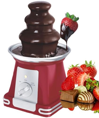 Chocolate Fountain Machine 3-Tier Melting Tower with Adjustable Temperature Settings for Electric Fondue - Ideal for Weddings and Events