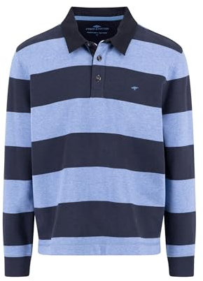 FYNCH-HATTON Rugbyshirt aus Baumwolle mit Streifenmuster und Polokragen