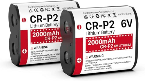 Lot de 2 Piles CR-P2 au Lithium 6 V 2000 mAh 223 A 2CR-P2 EL223AP et DL223A