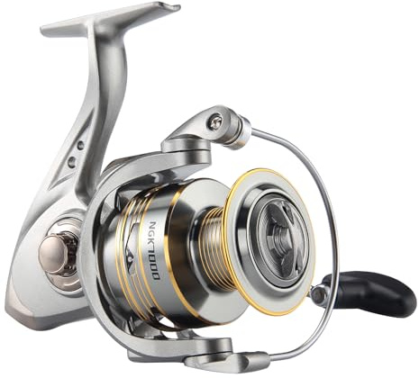 HAUT TON Spinnrolle 8000/9000/10000/12000/14000, 6 + 1BB Metall-Surf-Angelrollen, 4,8:1 Übersetzungsverhältnis, 25 kg Zug, schweres Weitwurf, Inshore-Salzwasser-Monsterfisch (HT-NGK, 7000)