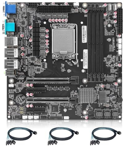 Q670 MATX NAS Motherboard 12bay LGA1700 12th-14th Gen. Desktop Processor, 4* U-DIMM DDR5 MAX 128GB/2* M.2 NVMe/12* SATA 3.0/1* Type-C 20Gbps/6* USB/DPHDMIVGA DP/COM Port vPro Main Boards