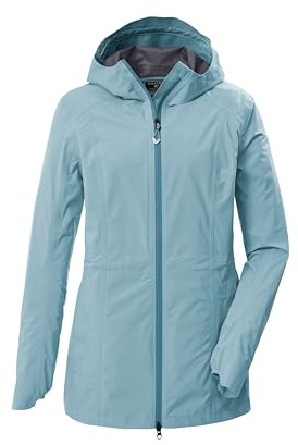 killtec Damen Funktionsjacke/Regenjacke wasserdicht mit Kapuze KOS 83 WMN JCKT, hell ocean, 38, 43808-000