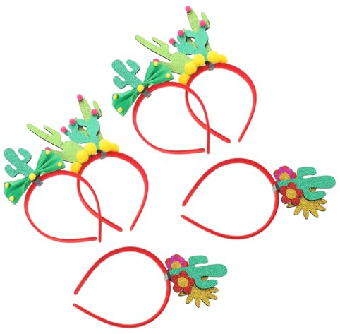Ipetboom 6pcs Holiday Party Headwear Cactus Crown Headpiece Carnival Hair Accessories for Classroom Party Favors Photo Booth Props Birthday Headbands