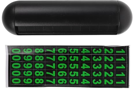 CTIRCHIU Vehicle Temporary Parking Plate Number Card Black Abs Multifunctional Design Night Visibility Car for Parking Interior Accessory