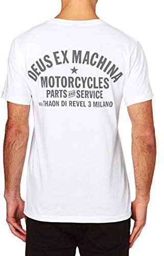 Deus Ex Machina Milano Address - Camiseta de manga corta, blanco, XL
