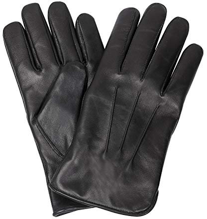 Hand Fellow Herren Lederhandschuhe Fleecefutter Warme Winterhandschuhe Touchscreen-kompatibel (Original schwarz, Medium)