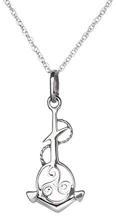 Eburya Anchor & Spirals - Anker aus Sterling Silber - Outlander Schmuck aus Schottland