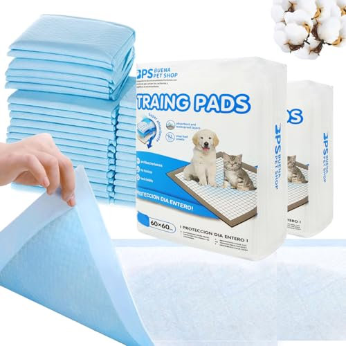 BPS Hygieneunterlagen für Haustiere Trainingssoakers Kohlenstoff-Trainingpads für Haustiere und Welpen Trainingsunterlagen für Welpen Super saugfähig Einzigartige (40 stuks 60 * 60 cm) BPS-2167 * 2