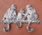 Lustiger Wandhaken Garderobe Handtuchhalter Hakenleiste Motiv Affen Guss