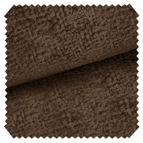 novely® VENEZIA Abverkauf | 3D-Relief Velours Möbelstoff Seidenglanz 1 lfm | Farbe: 11 Braun
