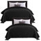 WOLTU 2X Tagesdecke Bettüberwurf Steppdecke 170x210cm Schwarz, Wendedesign Kariert Bettdecke Stepp Decke für Doppelbett unterfüttert und Gesteppt