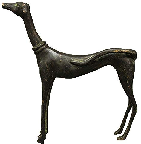 Fashion158 Chinesische Wächtertüre, alte Bronze-Sternzeichen-Hund, Tierfigur Windhund