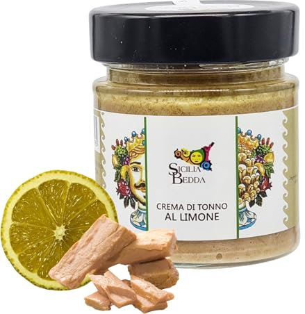 Sicilia Bedda - Crema di Tonno al Limone in Olio Extravergine d'Oliva Gr. 200 - Prodotto 100% Siciliano