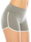 ALWAYS Booty-Shorts für Damen, hohe Taille, superweich, Delfin-Shorts, Sbsl166 / Grau Weiß, X-Groß