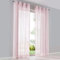 SIMPVALE 2 Panneaux Rideaux Voilages Voile à œillets Transparents pour fenêtres, Balcon, Salon Décoration (Largeur 140cm x Hauteur 260cm, Rose)