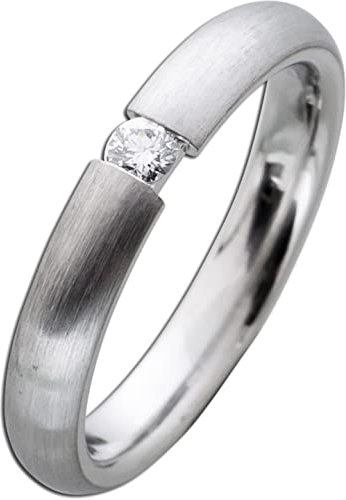 CH.ABRAMOWICZ Verlobungsring Platin950 1Brillant 0,10ct W/SI Spannring Optik 20