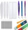 5 Pièces Moules De Résine De Silicone Pour Stylo À Bille - Kit De Bricolage Avec 3 Stylos Et 25 Recharges Pour La Décoration