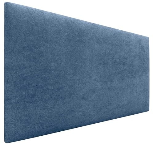 DHOME Cabecero de Polipiel o Tela AQUALINE Liso cabeceros Cabezal tapizado Cama Lujo (Tela Azul, 95cm (Camas 70/80/90))