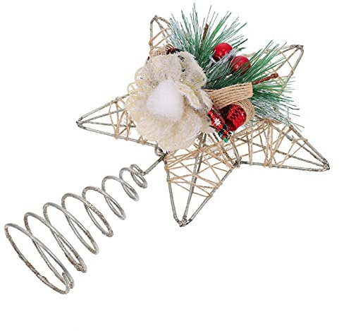 1stk Weihnachtsbaumspitze Stern Baumspitze Aus Holz Weihnachtsbaumspitze Aus Metall Hohler Beleuchteter Stern Urlaub Baumspitze Weihnachtsschmuck Burleigh Stoff 3d Das Kreuz