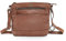 Cas8 Umhängetasche LALE, Crossbody Tasche aus Premium Leder, Damentasche in lässigen Design, stufenlos verstellbarer Schultergurt, perfekt für den Alltag, cognac