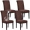 SHILV. HOME 100% Wasserdicht Esszimmer Stuhl Abdeckung Stretch Jacquard Parsons Stuhl Slipcover Abnehmbar Waschbar Stuhl Protector (Kaffee,Set of 4)