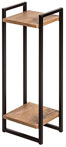 Magnetic Mobel Blumenständer aus Metall Blumenregal Blumenetagere Standregal Schwarz H: 70 cm (Retro)
