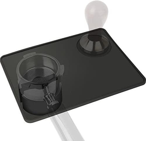 Espresso Tamper Mat with Portafilter Holder Tamper Station, Coffee Tamping Mat, Food Safe Silicone Coffee Mat Anti-Slip for Barista Tool Home Kitchen Office Bar for Sage Breville Portafilter