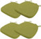4er Set Stuhlkissen 40x38x5cm mit Bändern,Waschbare Sitzkissen Rutschfest,Stuhlauflage Stuhlpolster Sitzkissen,Abnembar Bezug Mit Reißverschluss,Ideal für Zuhause Büro Küche Esszimmer,Gras Grün