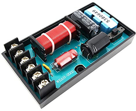VOANZO 1 PCS 120W-220W Altoparlante Crossover Crossover a 2 Vie Crossover ad Alta e Bassa frequenza Crossover Point 3000Hz per Altoparlanti da scaffale Hi-Fi Altoparlanti centrali,Blu