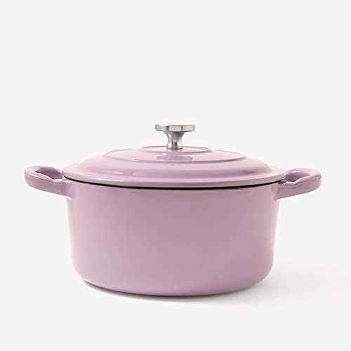 RJ Legend Faitout en fonte émaillée avec couvercle - 1,4 l - Violet