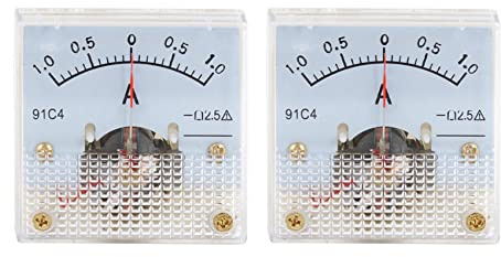 Lodokdre 2 x 2.5 Accuracy DC 0-1 A Analogue Panel Meter Ammeter 91C4