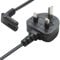 TRD Figure 8 Power Lead 2M - Black Angled 2 Pin IEC C7 UK Plug TV Power Cable Compatible with PS5, Xbox Series X, Samsung, Sony, LG, Panasonic TVs