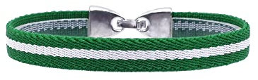 BDM - Pulsera y llavero Bandera Andalucía, cinta elástica, llavero Andaluza, para hombre y mujer. - Talla 15 a 17 cm.