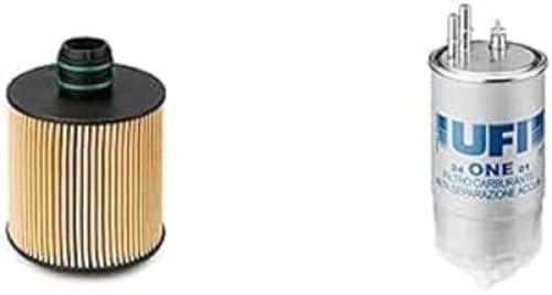 UFI Filters, Filtro Olio 25.083.00, Filtro Gasolio 24.ONE.01, Filtro Aria 27.630.00, Filtro Abitacolo ai Carboni Attivi 54.103.00, Filtri per Ricambio, Adatto a Auto, Kit Applicabile su Fiat Bravo