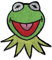 Comercial Mercera Disney © The Muppets Kermit Der Frosch - Aufnäher, Bügelbild, Aufbügler, Applikationen, Patches, Flicken, Zum Aufbügeln, Größe: 6,4 x 6 cm