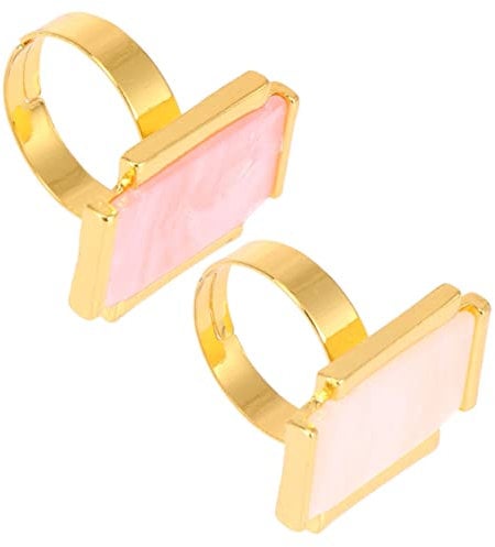 FRCOLOR 2 x Manicure Makeup Mixing Tray Nail Polish Ring Nail Makeup Ring Nail Finger Ring Mini Ring Nail Cosmetics Drawing Colour Nail Art Painting Tool Toning Pigment White