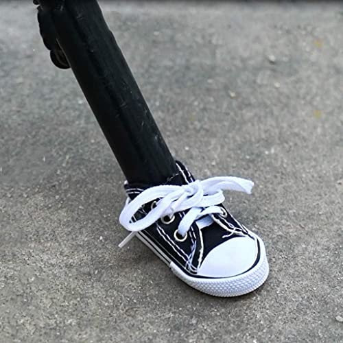 Enyolidimk Schwarzer Motorradständer, Seitenständer, Dekoration, Segeltuchschuhe, für Motorrad, Fußstütze für Mode, kleine Schuhe, Fahrradständer, Rahmen und Anbauteile
