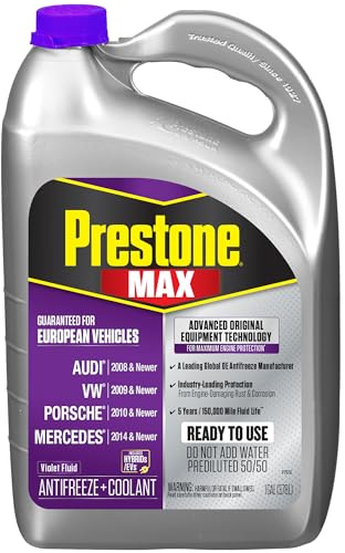 Prestone MAX Euro Violet 50/50 Antifreeze Automotive Coolant, Pack of One