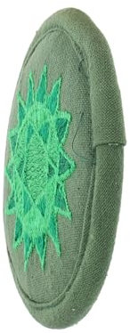BESTonZON Buddha Klangschalenkissen Abgerundete Unterlage Religiöses Meditationspolster Hochwertiges Sound Bowl Embroidery Pad für Yoga und Meditation Geschenkidee für Freunde Grün