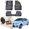 Trimak Passgenau 3D Fussmatten kompatibel mit Ford Focus ´04 2.Gen 2004-2010 Auto Zubehör 1. Und 2. Reihe Gummimatten Autos TPE Allwetter Geruchlos rutschfest Vorne und Hinten Schwartz