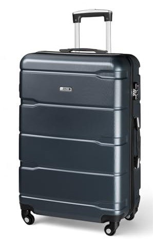 ALEOS. Hartschalen Koffer XXL 50x32x75cm Reisekoffer, Hartschalen Trolley, schwarz, leicht, Hartschale, robust, 100% ABS+PC, TSA Schloss, leichtgängige 4 Rollen