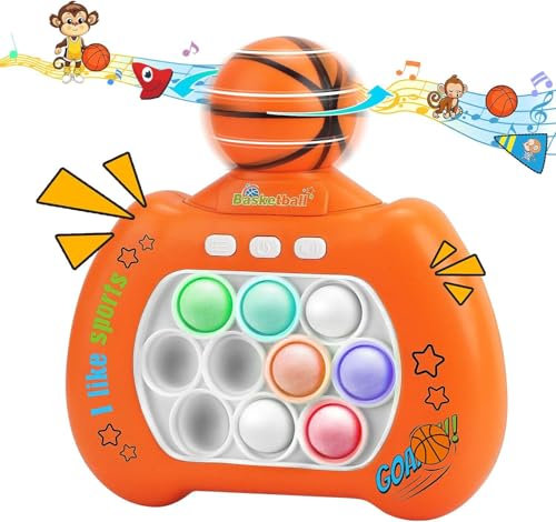 Lesipee Quick Push Game Fidget Toys Pro pour Enfants et Adultes, Jeu Portable, Machine de Jeu Rapide, Jouet Anti-Stress, Cadeau pour garçons, Filles, Adolescents (Basket-Ball)