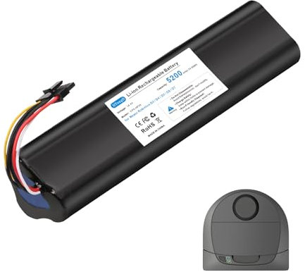 5200mAh Akku für Neato D4 Ersatzakku: HTongD 14.4v Li-ion Ersatzakkus Kompatibel mit Neato D3 D5 D6 D7 D3+ D5+ D3s Saugroboter