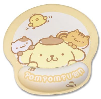 Roffatide Anime Pompom Purin Ergonomic Mouse Pad With Wrist Support - Cartoon Cute Non-Slip Rubber Base Mousepad for Office