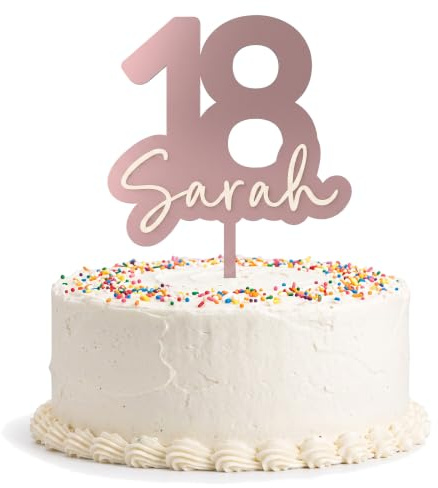 Cake Topper Geburtstag Personalisiert – Zahl mit Name, Kuchendeko | Tortendeko Geburtstagstorte · 17 Farben · Optional mit Sternenglanz · Bruchsicher · Mit Name und Zahl · Höhe 12–20 cm