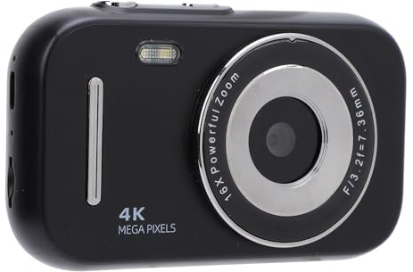 Videocamera Digitale 4K 48MP per Vlogging: Fotocamera Portatile con Schermo HD da 2,8 Pollici, Zoom 16X e 20 Filtri per Adolescenti e Studenti