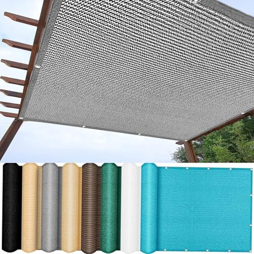 Balkonverkleidung, 0,8 x 1,4 m, rechteckig, wetterfest, HDPE, Sichtschutz mit Kabelbindern, grau, bunt, Outdoor-Gartenabdeckung